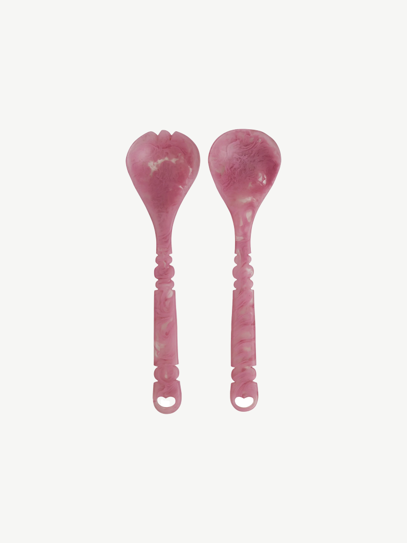 Sage x Clare Wilkie Salad Servers- Fuchsia