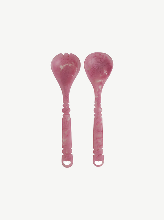 Sage x Clare Wilkie Salad Servers- Fuchsia