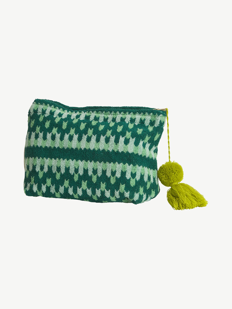 Sage x Clare Arlette Terry pouch - Jade Small