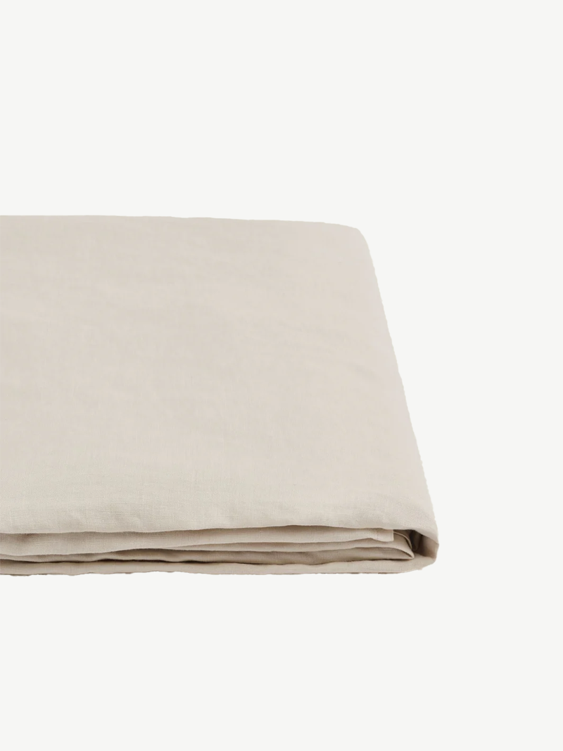 Carlotta & Gee - flat sheet queen cream