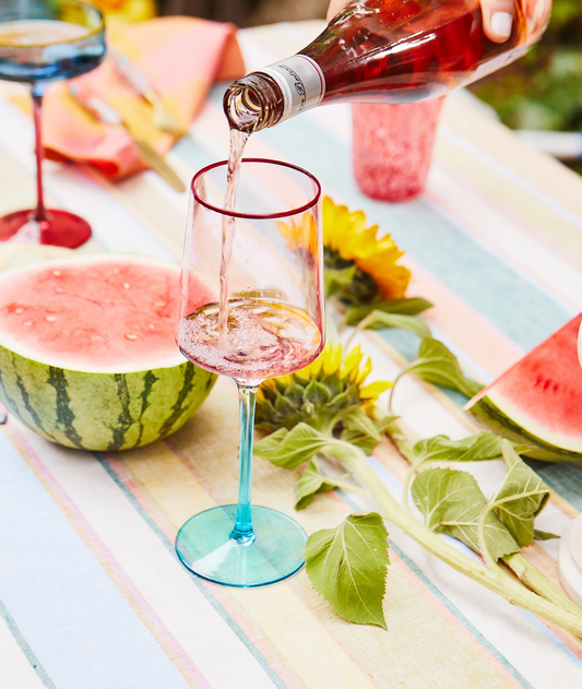 Kip & Co - Rose With A Twist Vino Glass 2P Set One Size