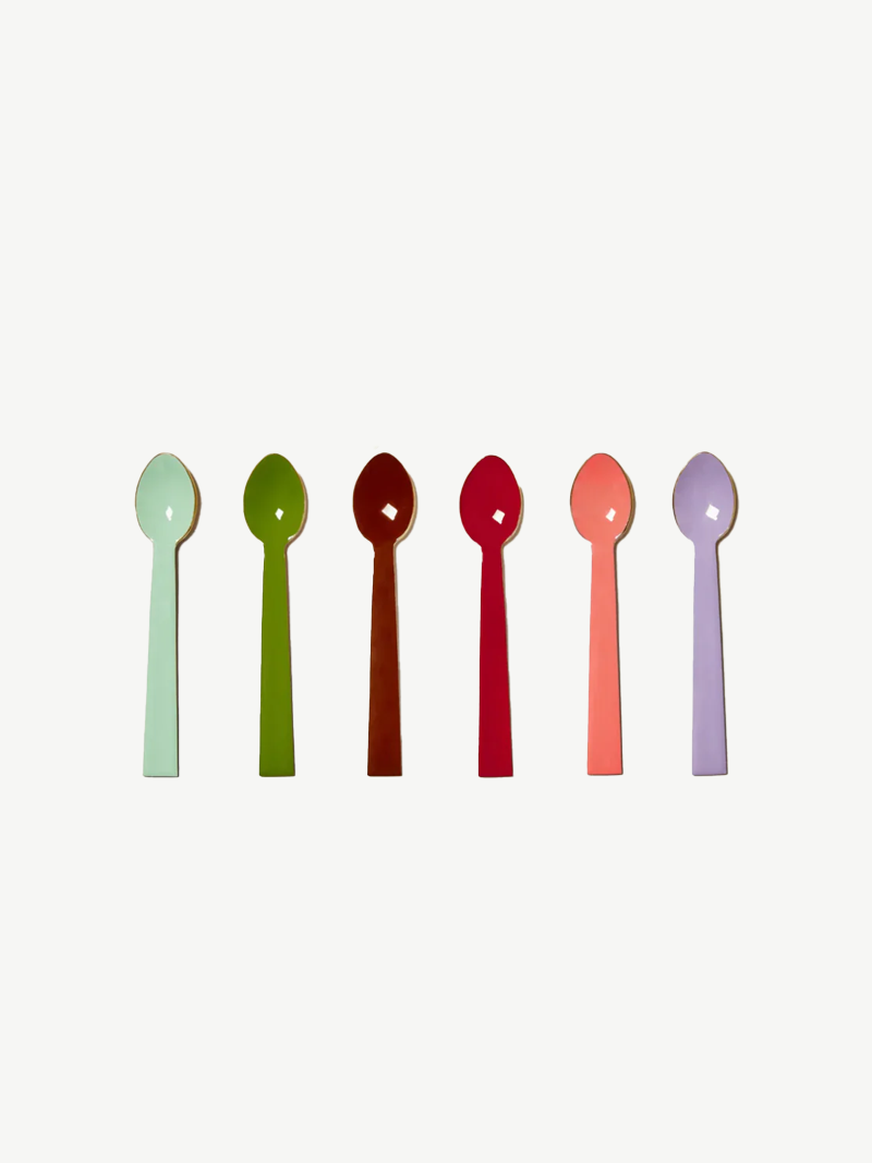 Enamel mixed teaspoons - B & N