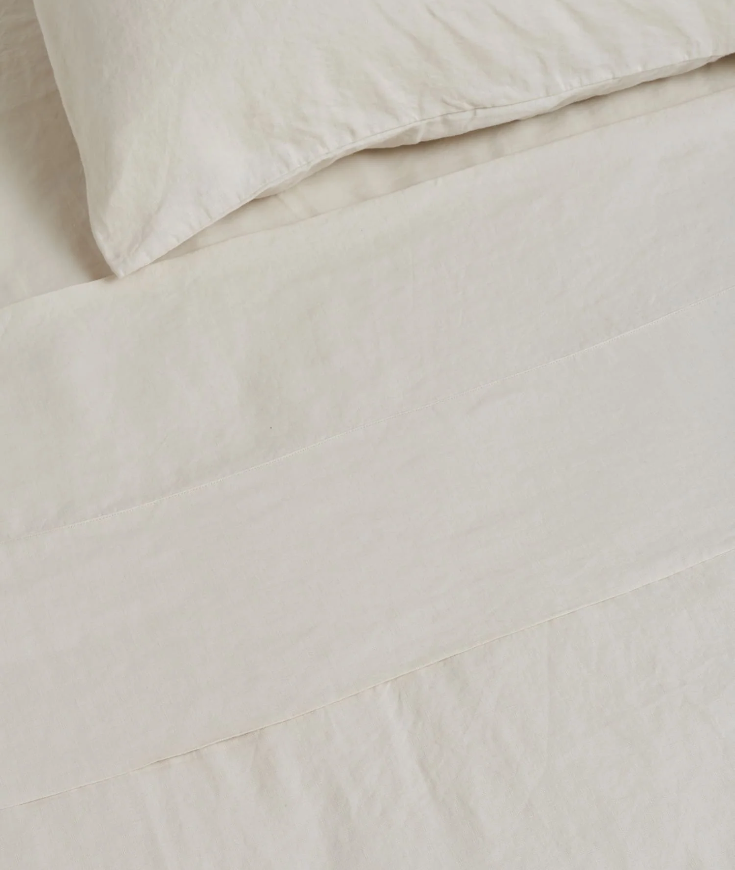 Carlotta & Gee - flat sheet queen cream
