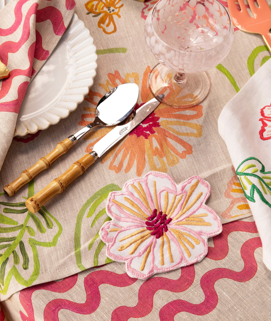 Cosmos pink coasters - B & N