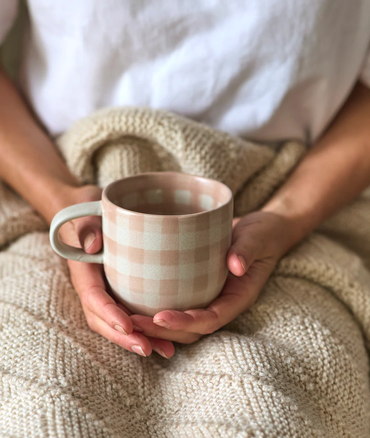 Robert Gordon - MUG SINGLE - SOFT TERRACOTTA CHECK CAT'S PYJAMAS