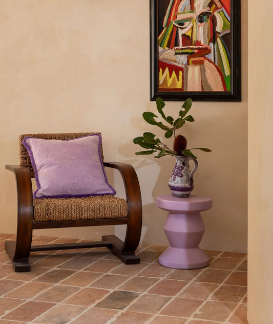 Grain Lilac 50cm cotton cushion - B & N