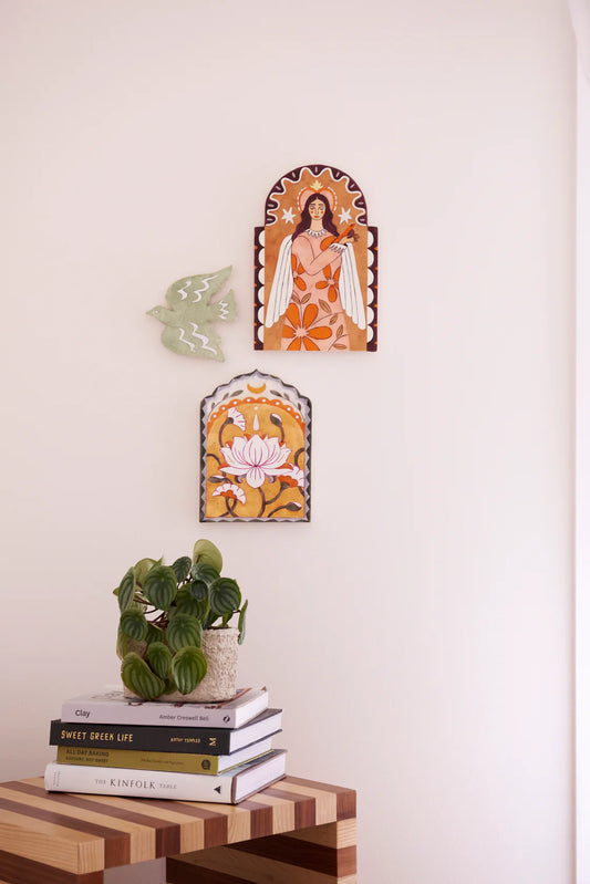 GARDIENNE ANGEL MUSTARD WALL ART