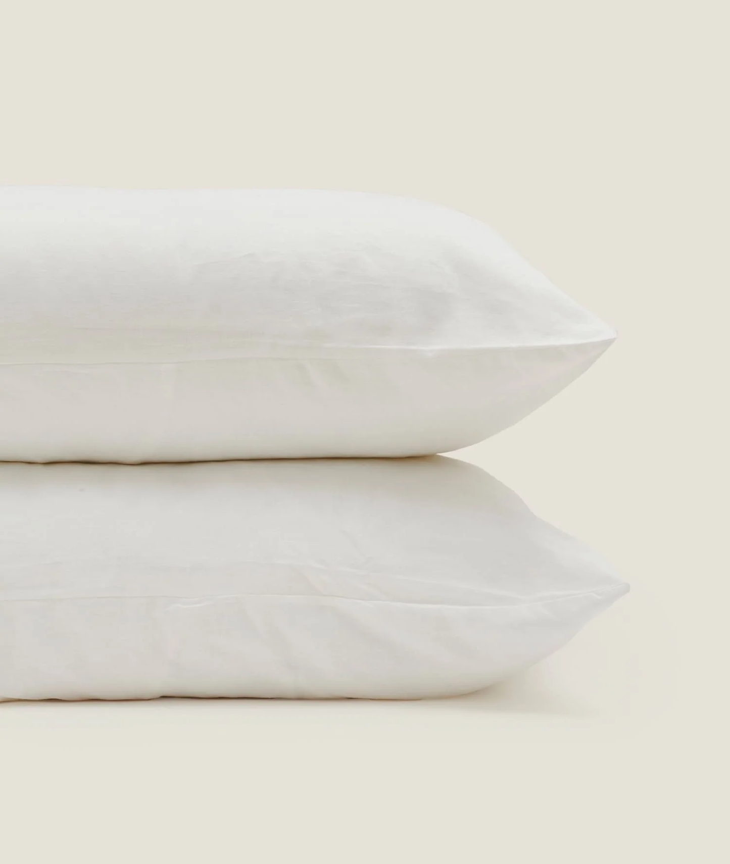 100% Linen Pillowcase Set (of two) in White