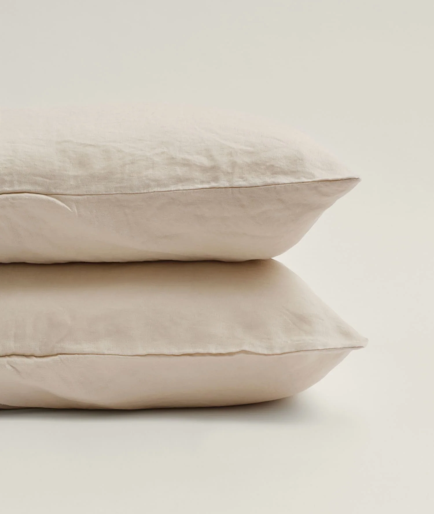 100% Linen Pillowcase Set (of two) in Cream