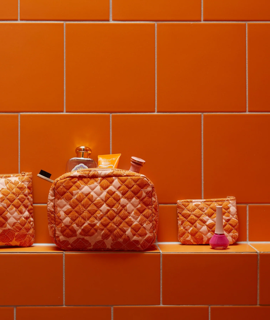 Margot tan toiletry bag small