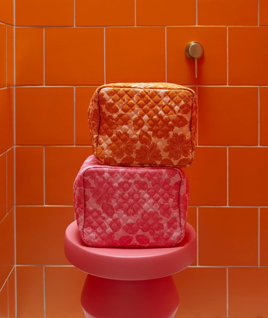 Margot tan large toiletry bag - B & N