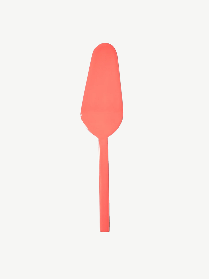 Enamel sage cake server - B & N