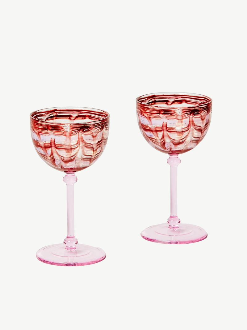 Watercolour pink coupes - - B & N