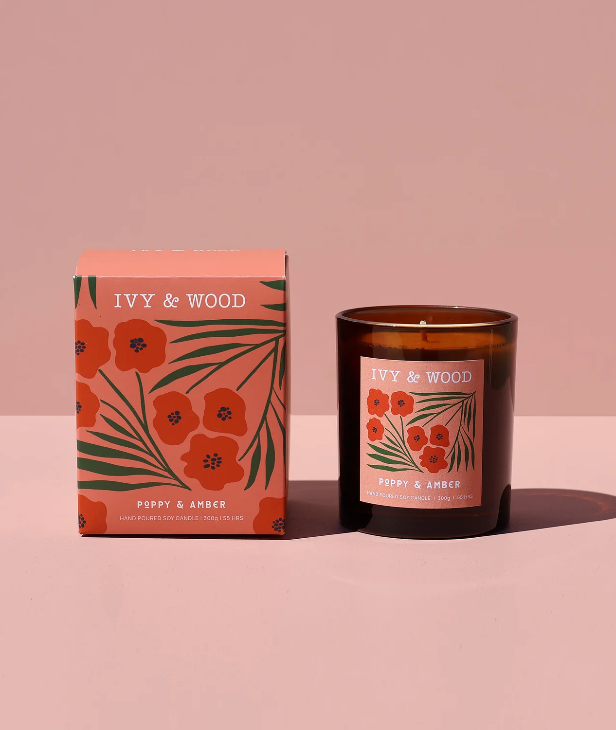 Flora candle 300g - ivy and wood