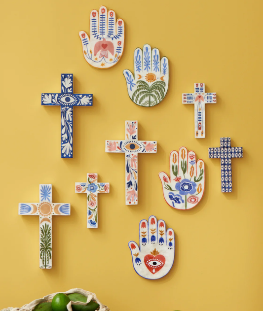 Jones & Co Tulum cross large multi eye