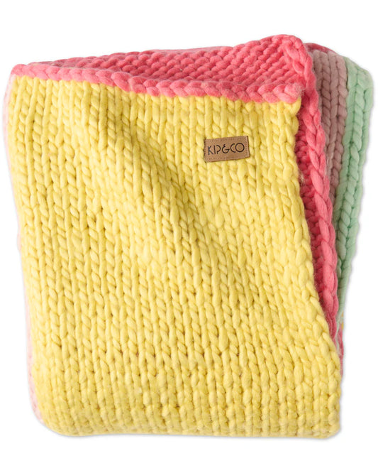 Kip & Co Melon Chunky Knit Blanket One Size