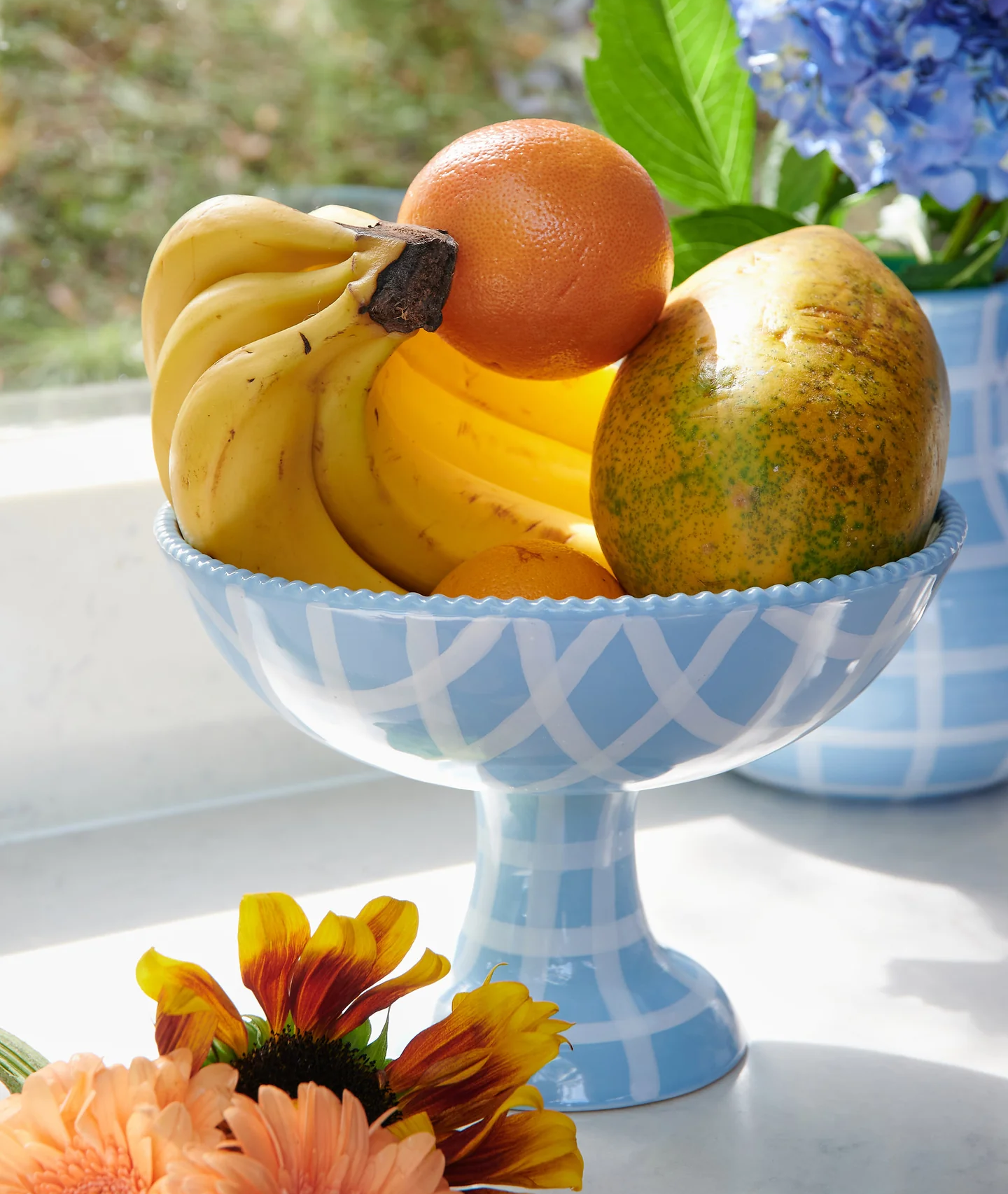 Blue Bird Tartan Fruit Bowl