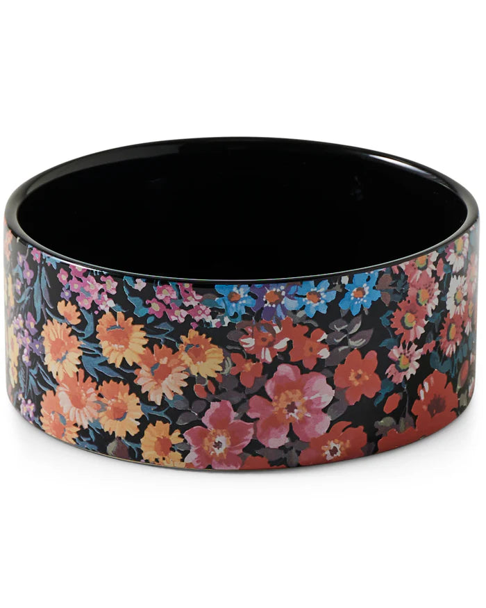 Kip & Co Forever Floral Black Dog Bowl one size