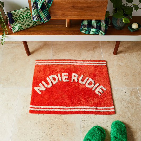 Sage x Clare Elba nudie bath mat - cherry