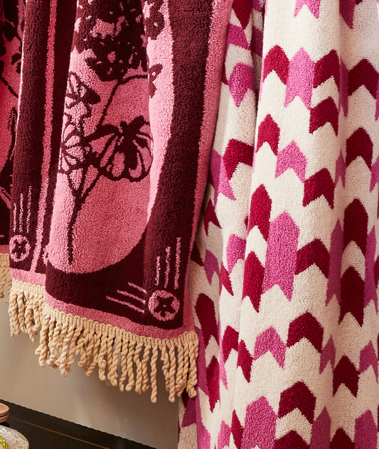 Sage x Clare Gigi Bath Sheet - Cosmo Pink