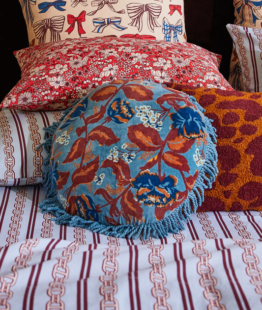 Sage x Clare Margot Velvet Cushion - Celeste Feather Insert