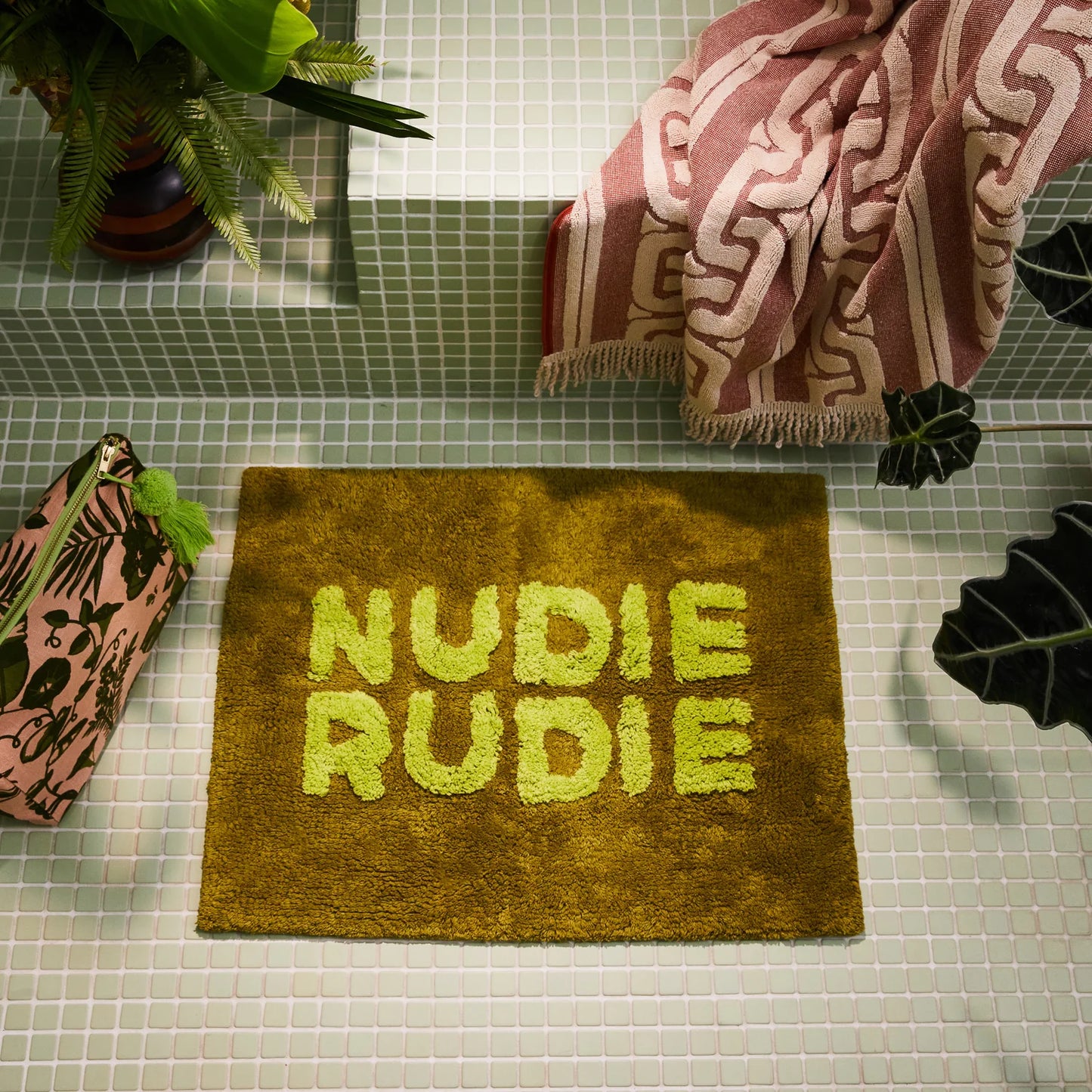 Sage x Clare nudie rudie bath mat mini - artichoke