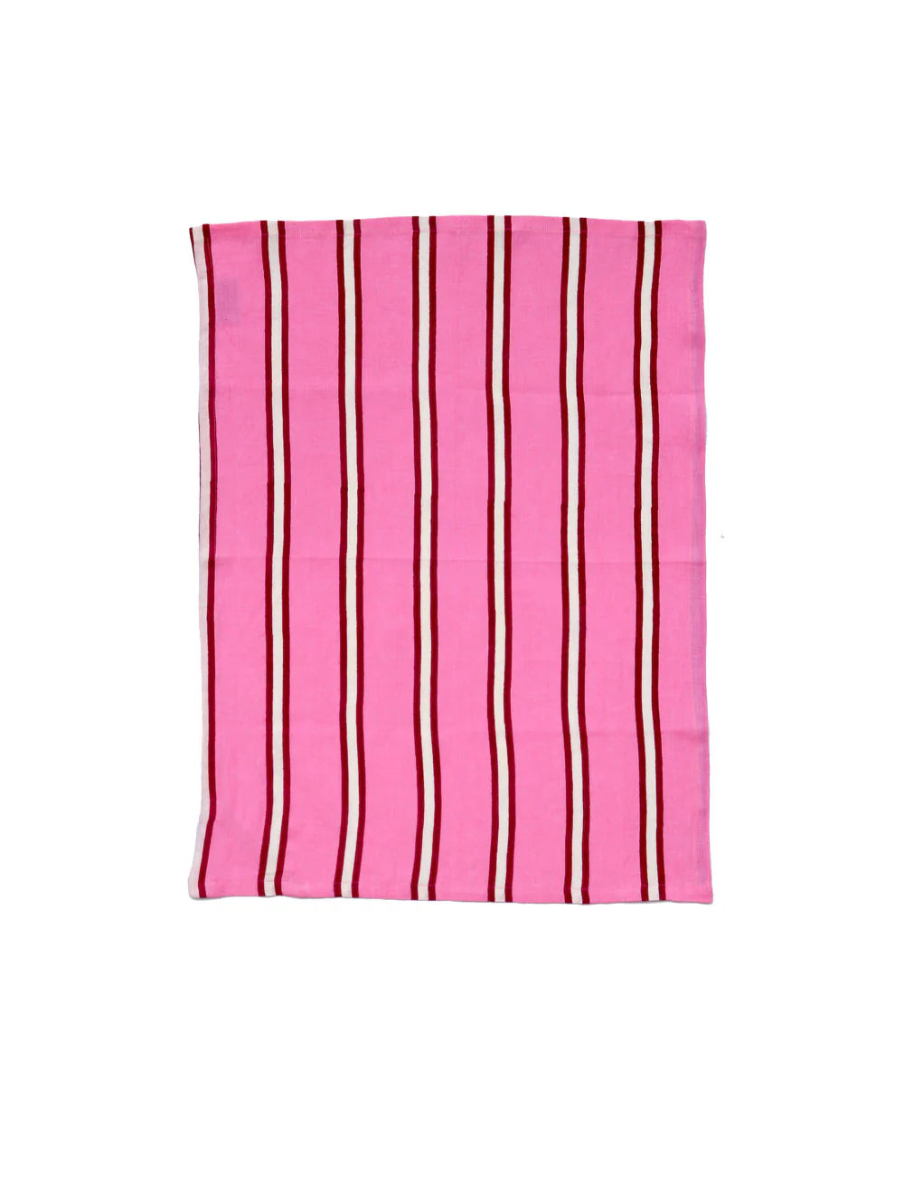 Mosey Me - raspberry striped tea towel