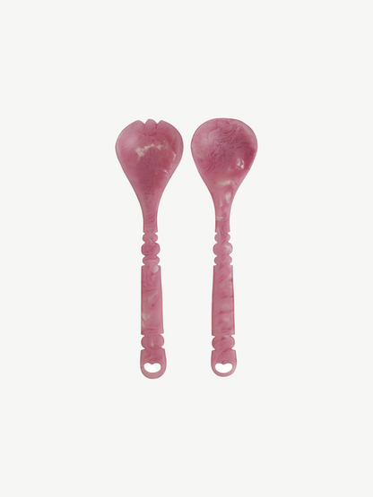 Sage x Clare Wilkie Salad Servers- Fuchsia