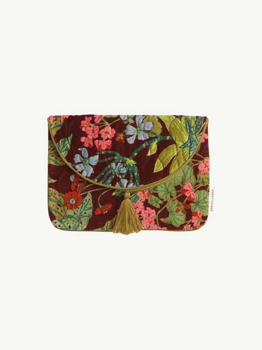 Sage x Clare Genevieve Velvet Clutch