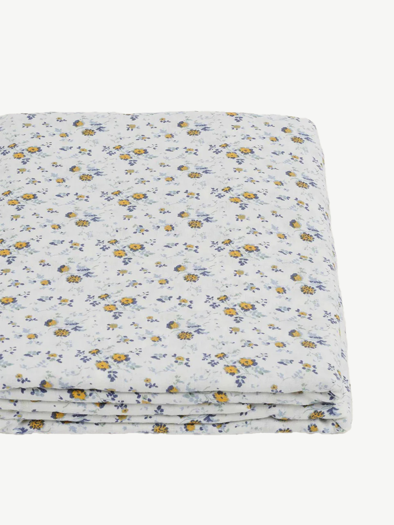 100% Linen Flat Sheet in Summer Floral Sale price - King
