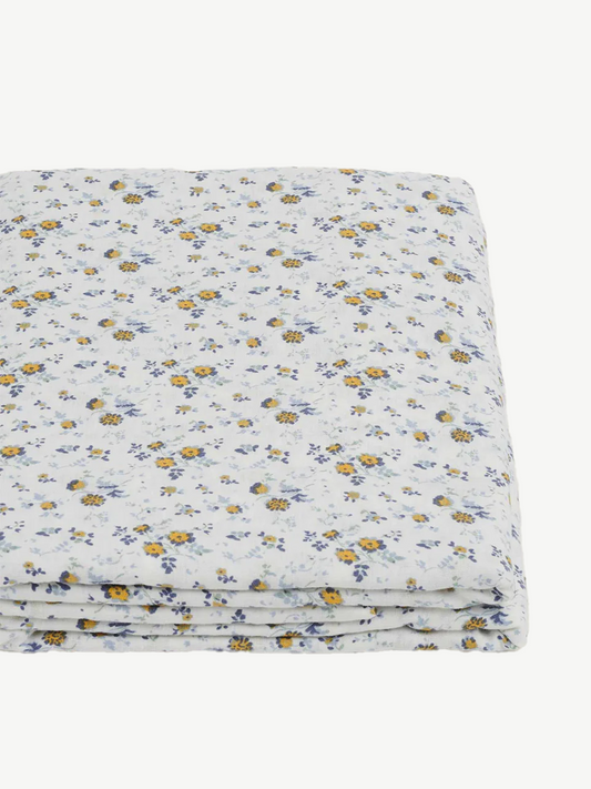 100% Linen Flat Sheet in Summer Floral Sale price - King