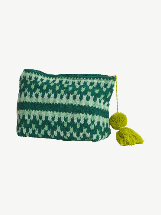 Sage x Clare Arlette Terry pouch - Jade Small
