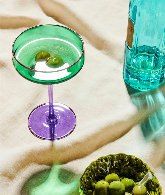 JADED COUPE GLASS 2P SET