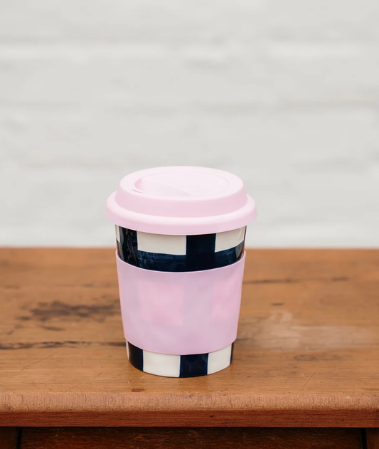 Noss - Travel Mug - Navy Gingham