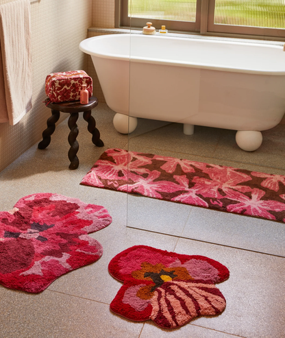 Mave Pink Long Bath Mat -  B & N