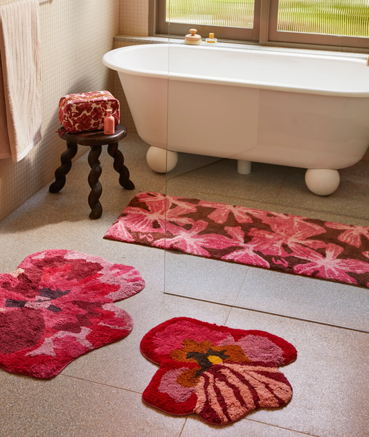 Mave Pink Long Bath Mat -  B & N