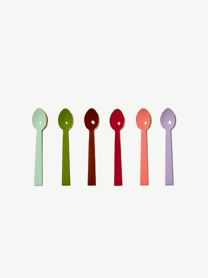 Enamel mixed teaspoons  - B & N