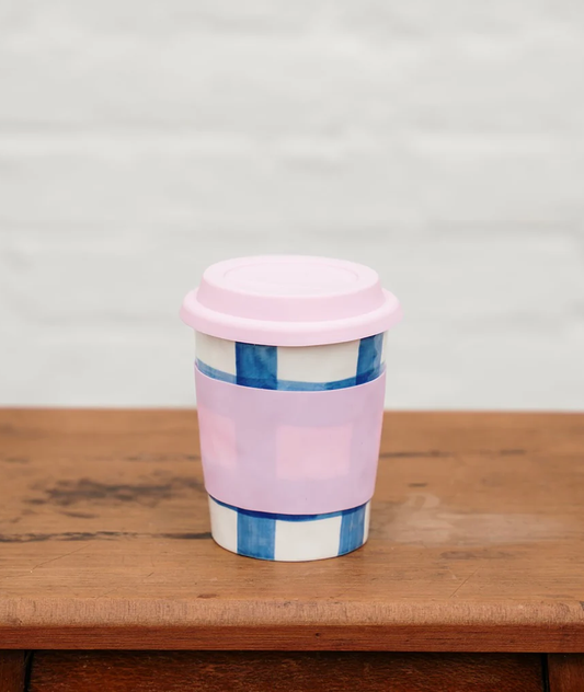 Noss - Travel Mug - Classic Blue Gingham