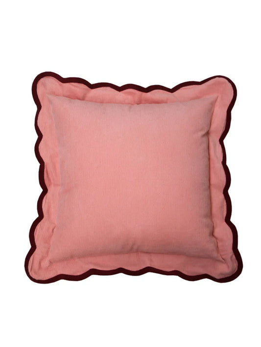 Mosey Me - corduroy Scalloped Cushion Pistachio