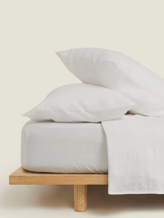 Carlotta & Gee - fitted sheet king white
