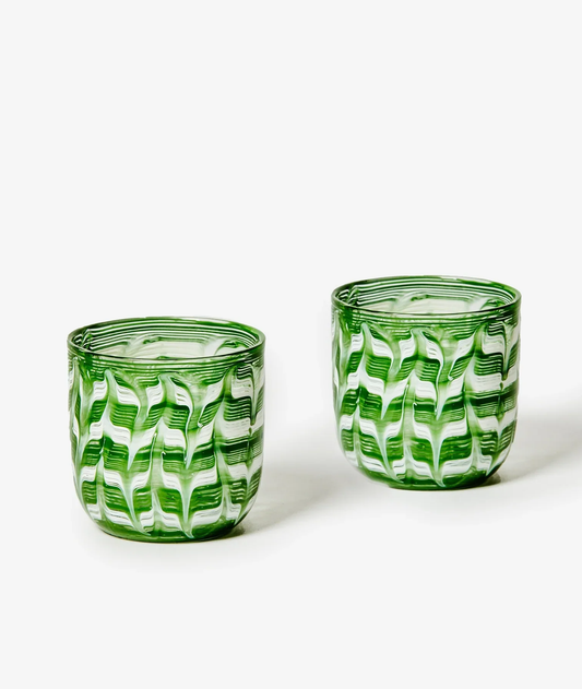 Watercolour green tumblers -  - B & N