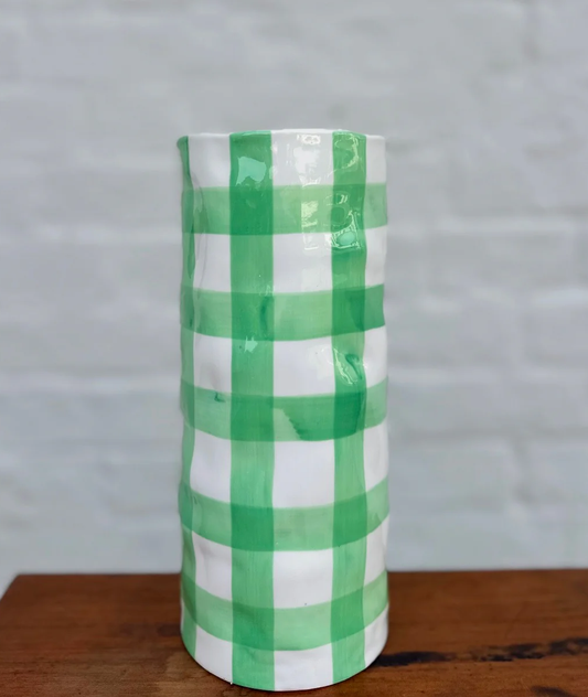 Medium vase mint gingham - noss