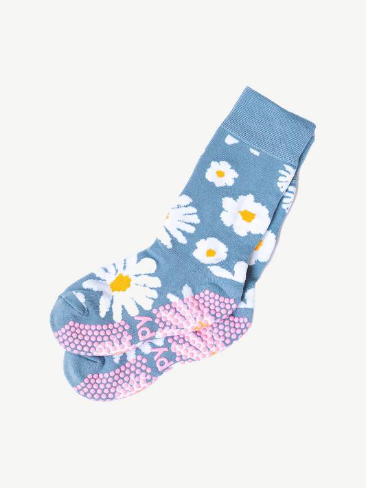 Grippy Socks - Daisy Crew Grippy Sock - S/M - Up to size 8 women's AU sizing