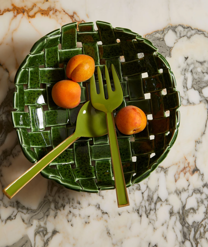 Enamel candy salad servers  - B & N
