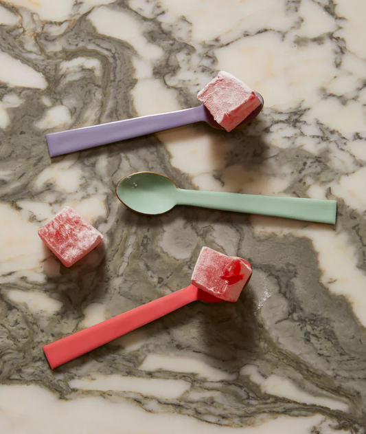 Enamel mixed teaspoons  - B & N