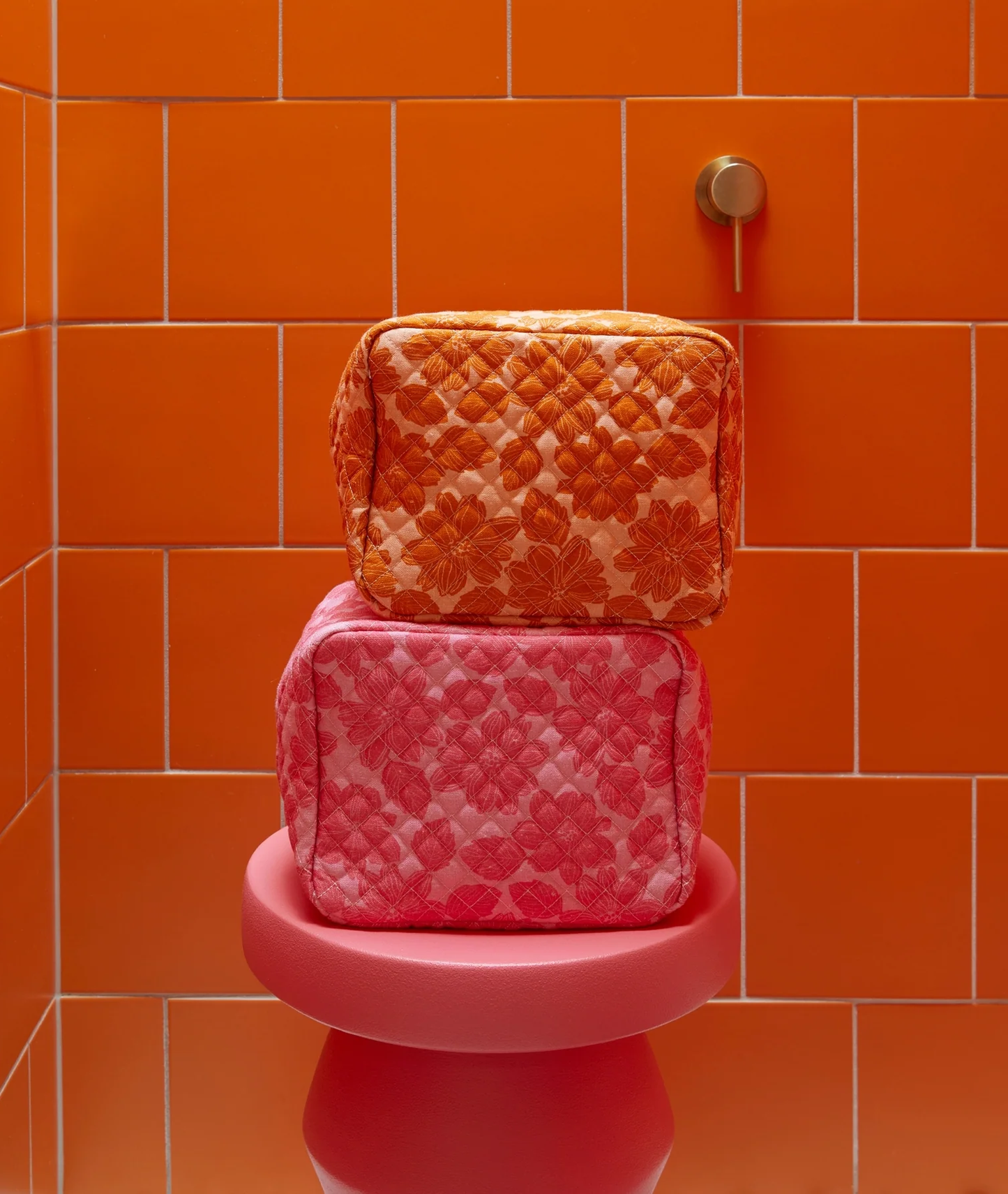 Margot tan large toiletry bag  - B & N