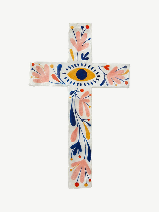 Jones & Co Tulum cross large multi eye