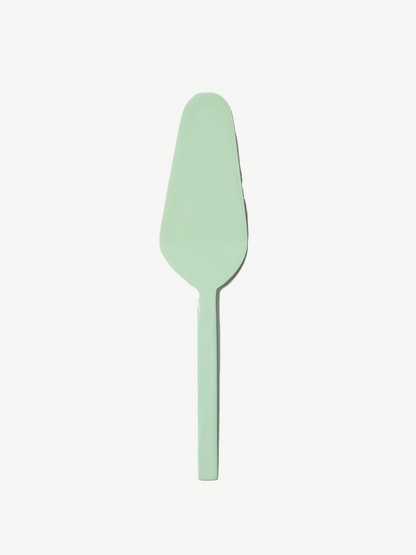 Enamel sage cake server  - B & N
