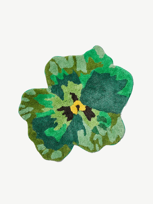 Pansy Green bath mat -  B & N