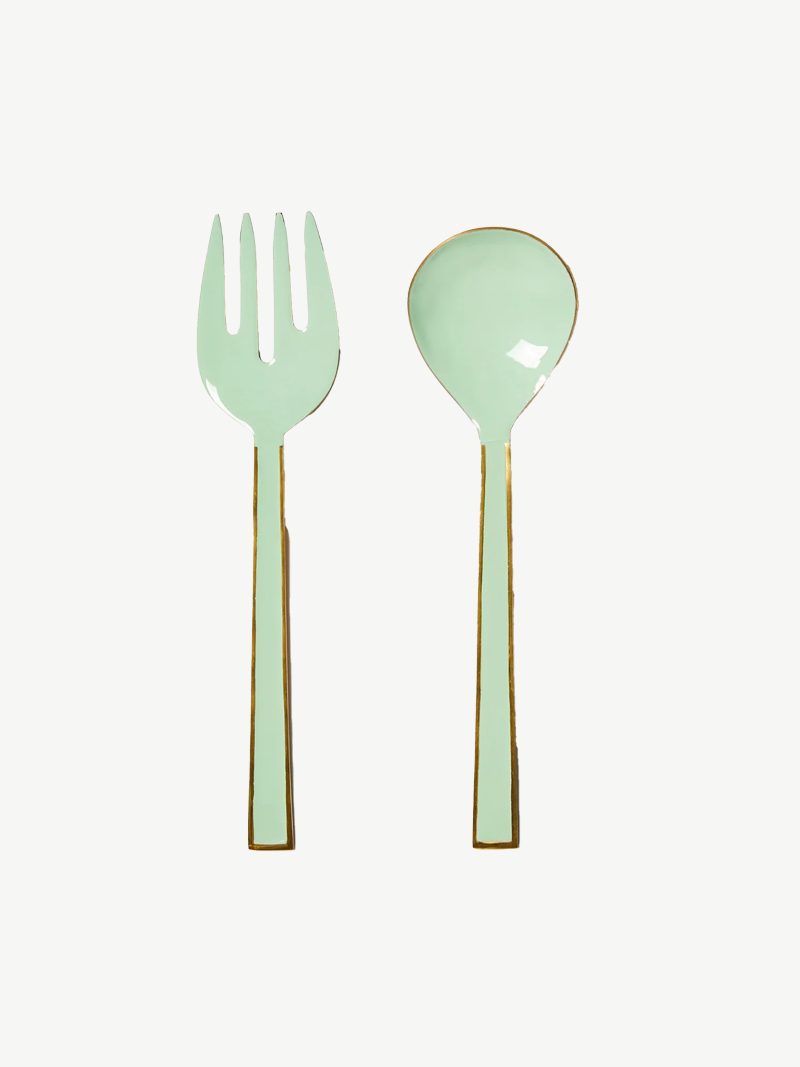 Enamel candy salad servers  - B & N